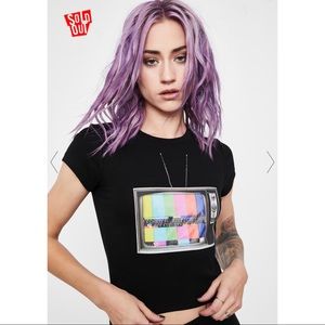 Current Mood Technicolor Addiction Baby Tee